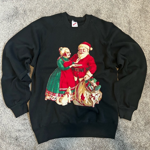 Vintage 1990s Christmas Crewneck Sweatshirt - Picture 1 of 6